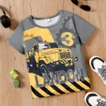 Kinder Jungen Verkehrsmittel Kurzärmelig T-Shirts grau