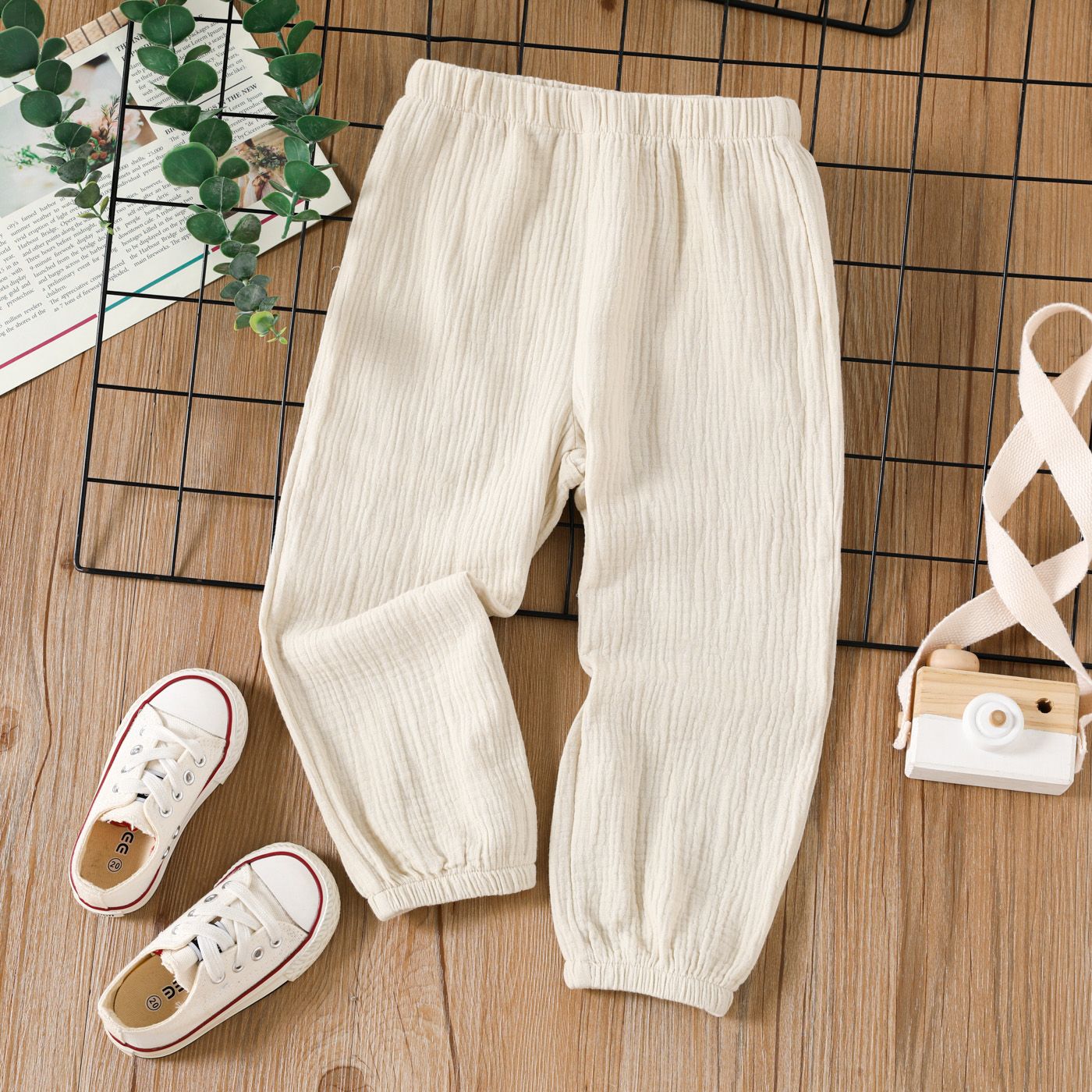 

Toddler Girl/Boy 100% Cotton Plain Casual Pants