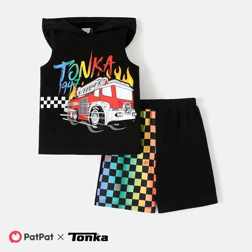 Tonka Toddler Boy 2pcs Character Print Naia™ Hooded Tank Top and Shorts Set