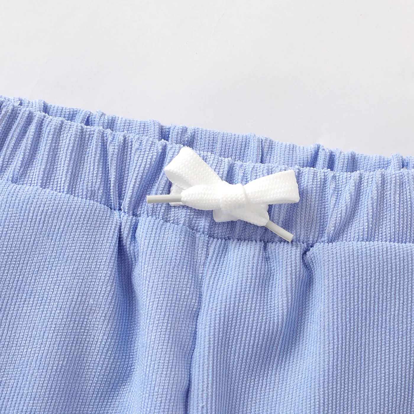 Kid Boy Solid Corduroy Shorts Light Blue big image 1