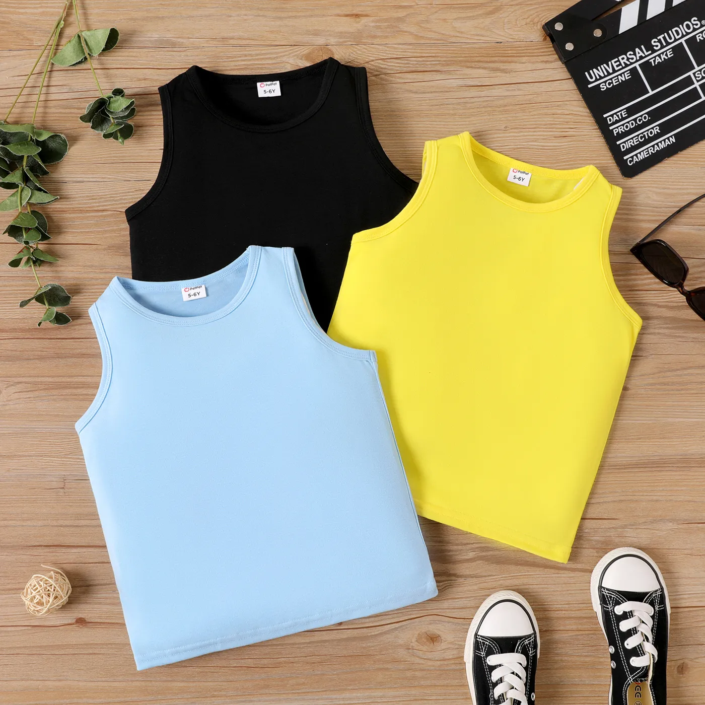 Kid Boy Simple Plain Tank Top