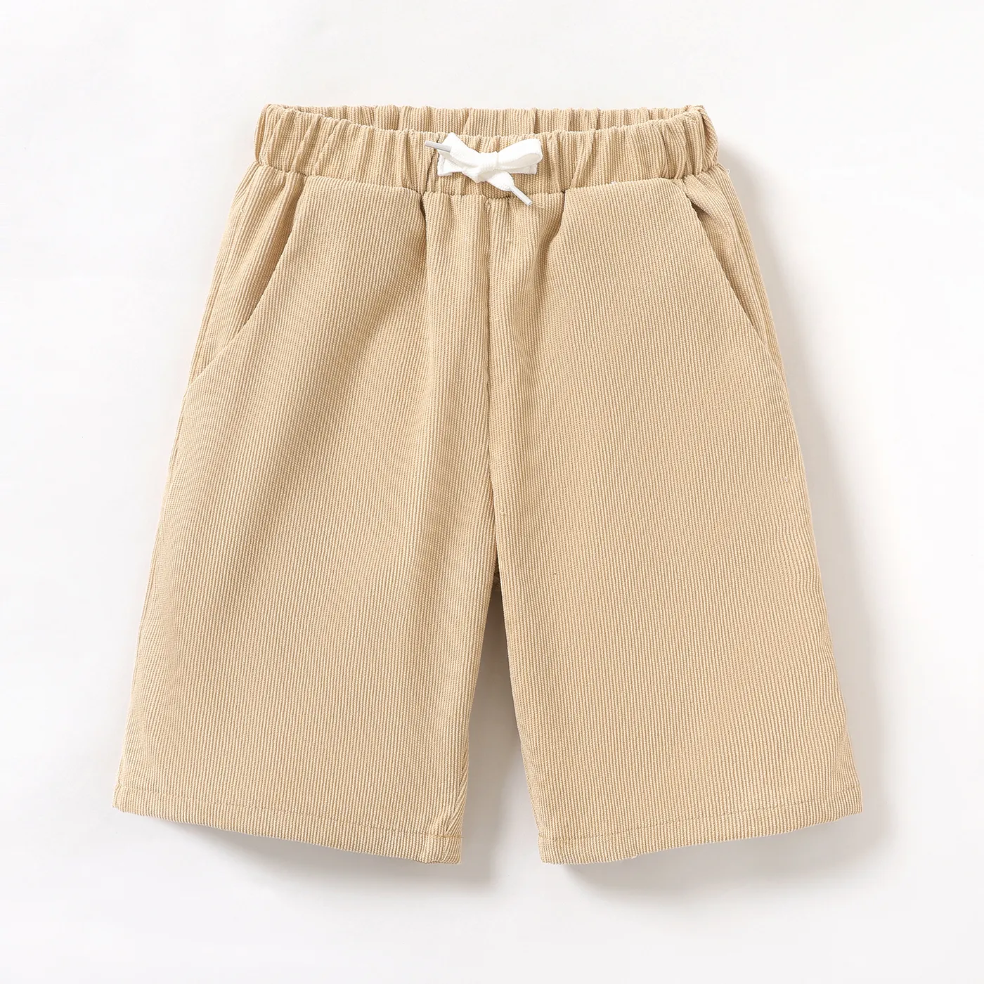 Kid Boy Solid Corduroy Shorts Khaki