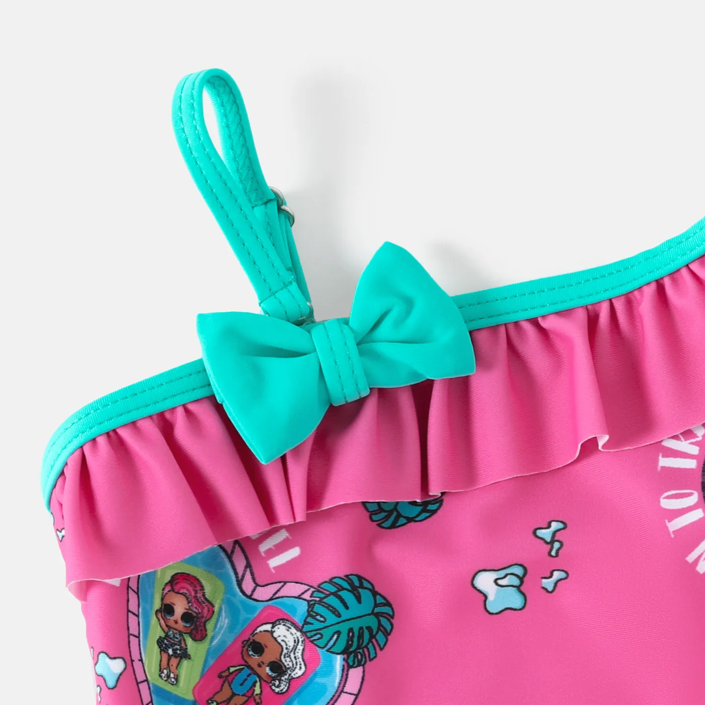 L.O.L. Surprise Mommy and Me Allover Print One Shoulder Ruffled One-piece Swimsuit  big image 9