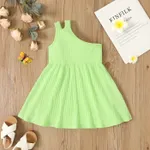 Toddler Girl Textured Solid Sleeveless Dress Green