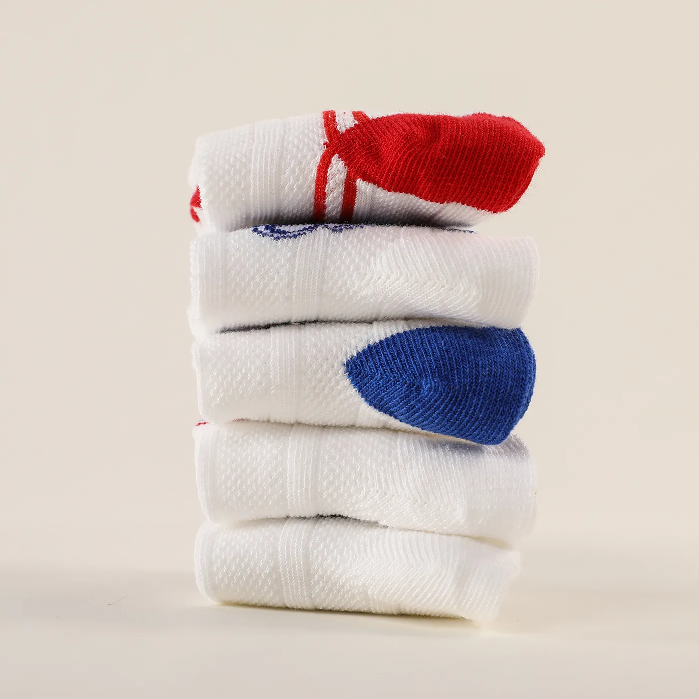 5 Pairs Toddler / Kid Number Letter Graphic Striped Colorblock Socks  big image 6