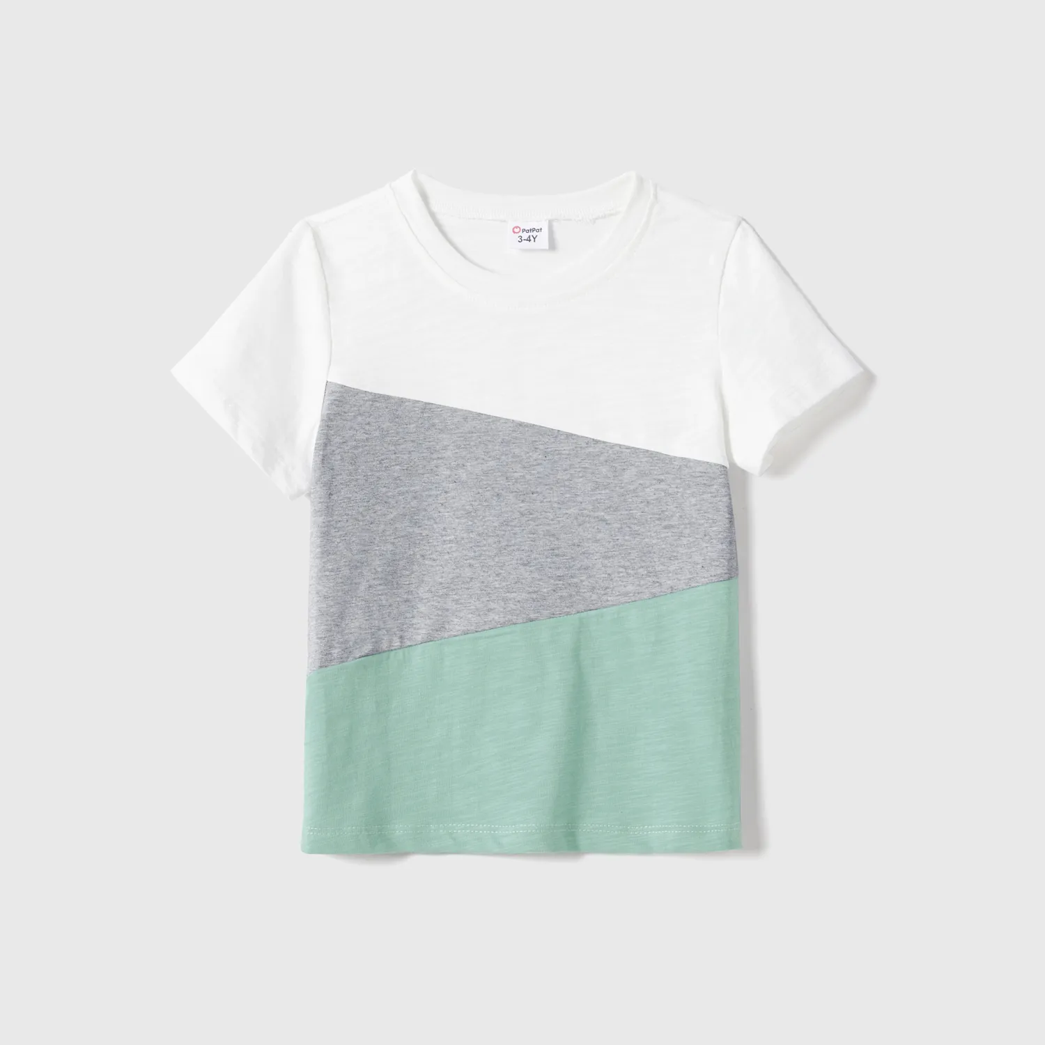 Family Matching Ruffled Tank Dresses and Color Block Short-sleeve T-shirts Sets Green image 6