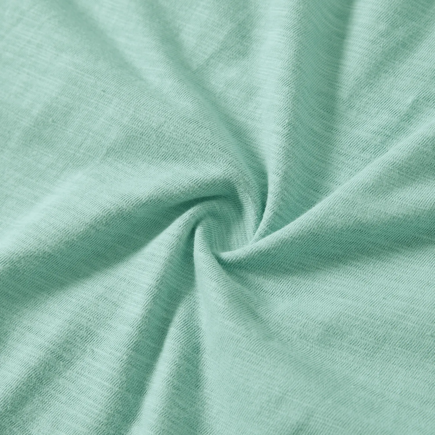 Family Matching Ruffled Tank Dresses and Color Block Short-sleeve T-shirts Sets Green image 3