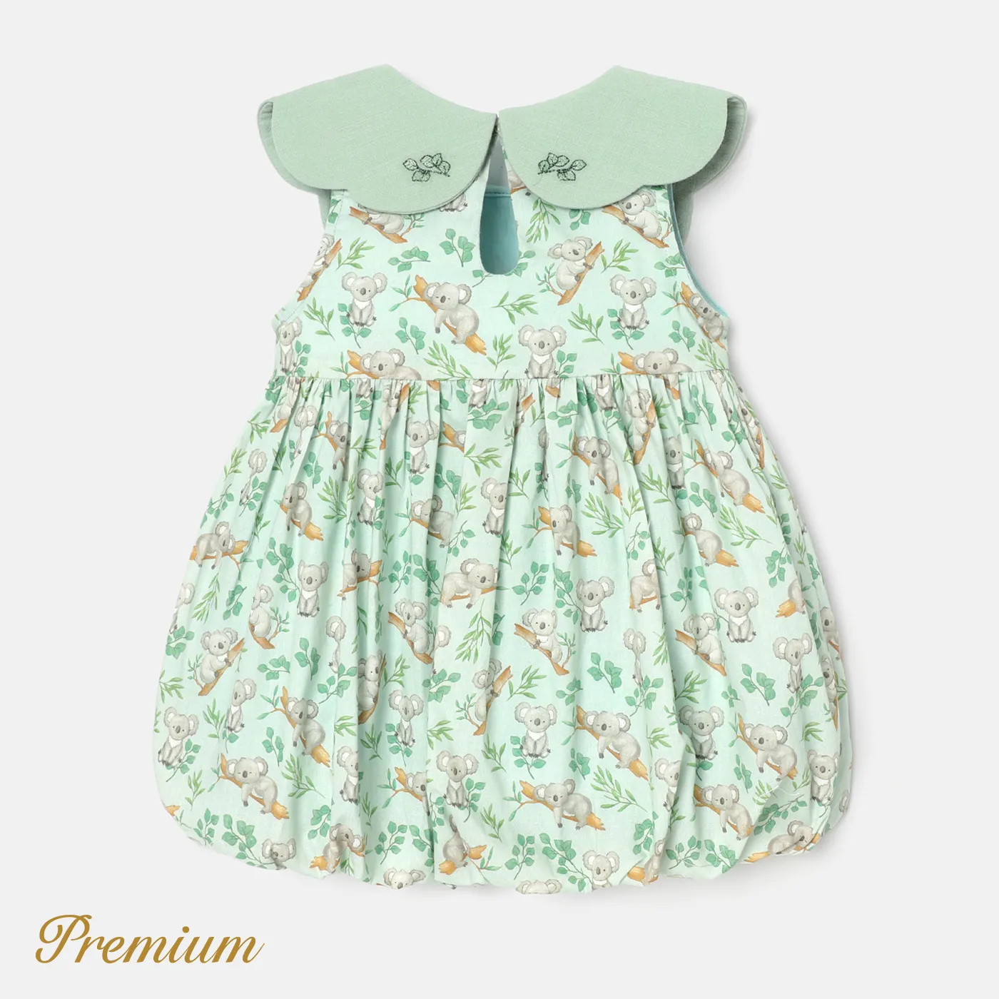 Baby Girl 100% Cotton Allover Print Statement Collar Tank Dress  image 6
