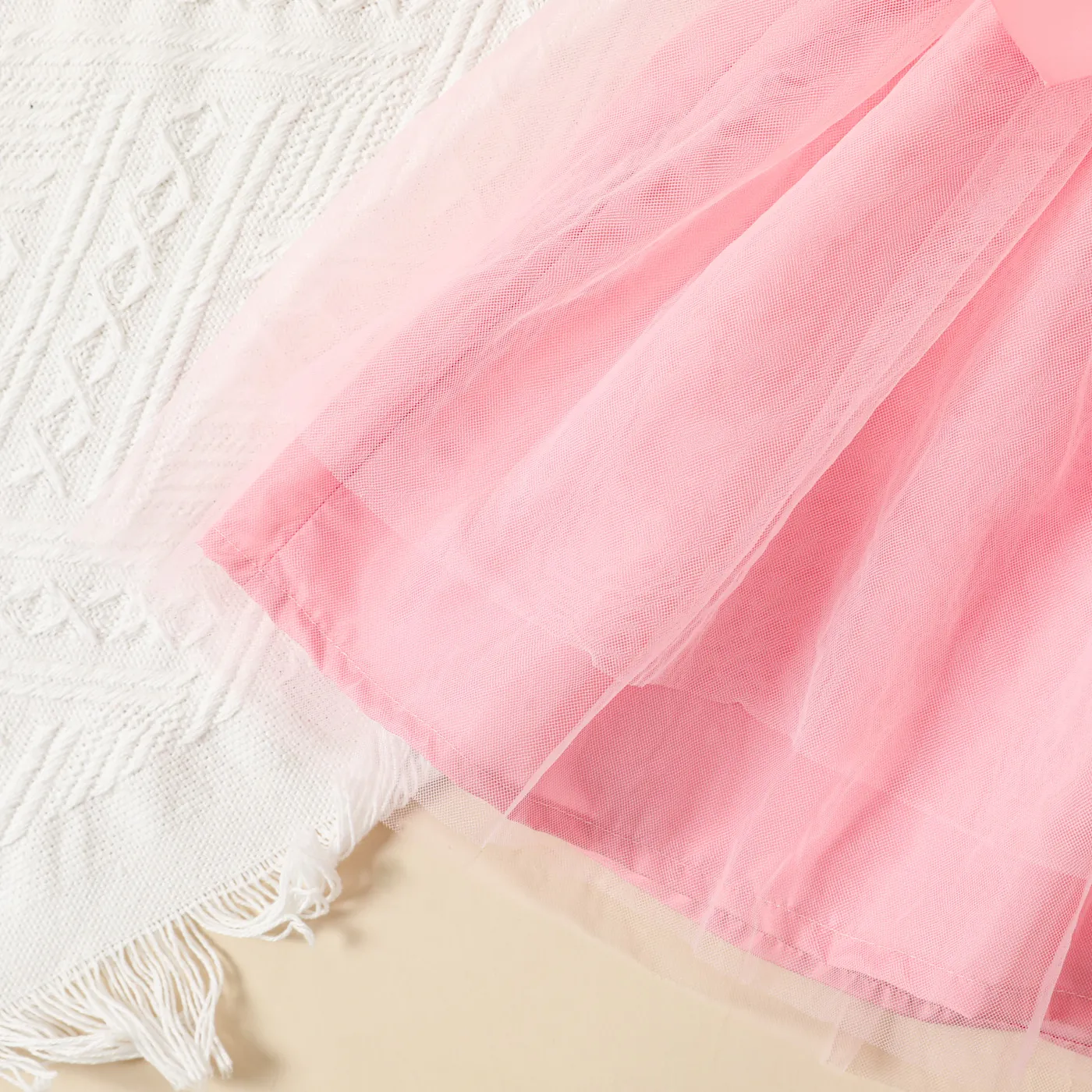 Toddler Girl Floral Rose Print Flutter-sleeve Belted Mesh Overlay Fairy Dress  image 5
