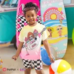 L.O.L. SURPRISE! Toddler/Kid Girl 2pcs Naia™ Character & Plaid Print Short-sleeve Top and Plaid Shorts Set  image 2