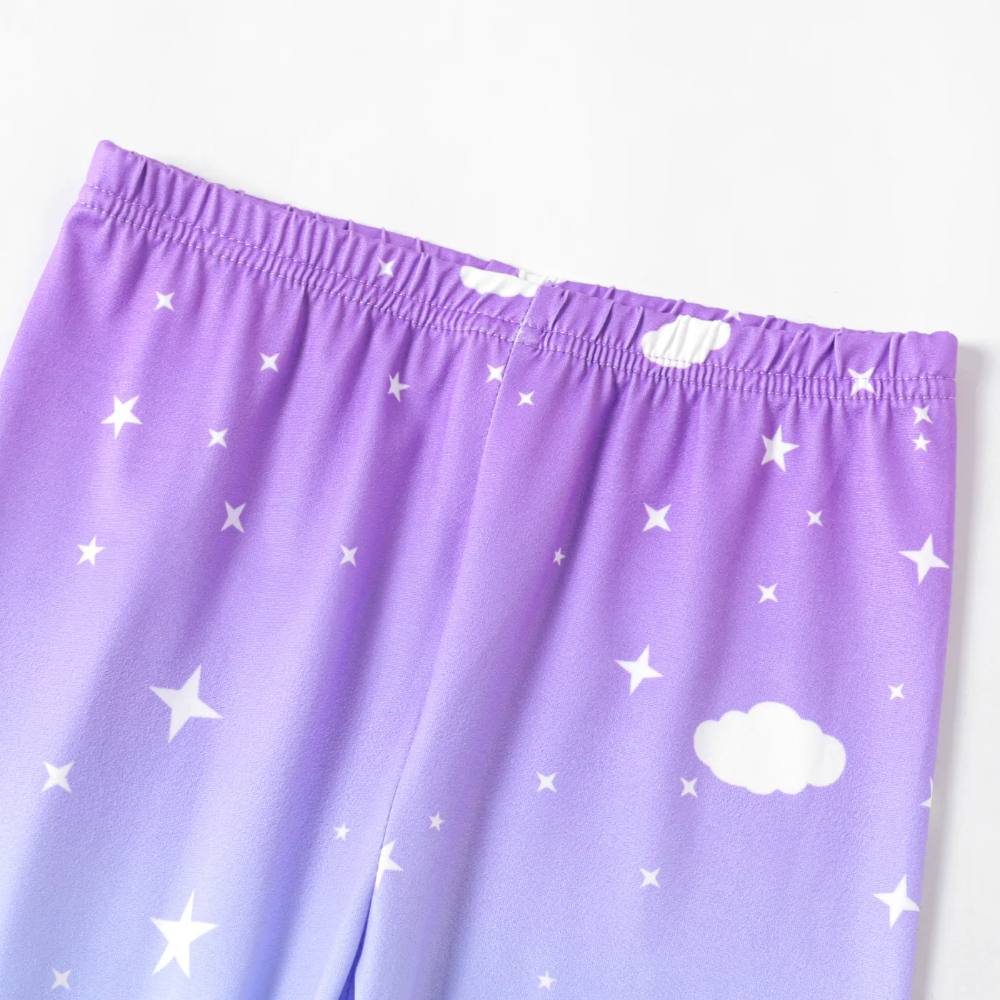 Kid Girl Unicorn Print Colorblock Elasticized Leggings Multi-color image 3