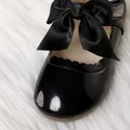 Toddler / Kid Wavy Edge Bow Ribbon Decor White Princess Shoes  image 5