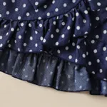 2pcs Baby Girl Polka Dots Cami Top and Bow Front Ruffled Skirt Set  image 5