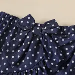 2pcs Baby Girl Polka Dots Cami Top and Bow Front Ruffled Skirt Set  image 3