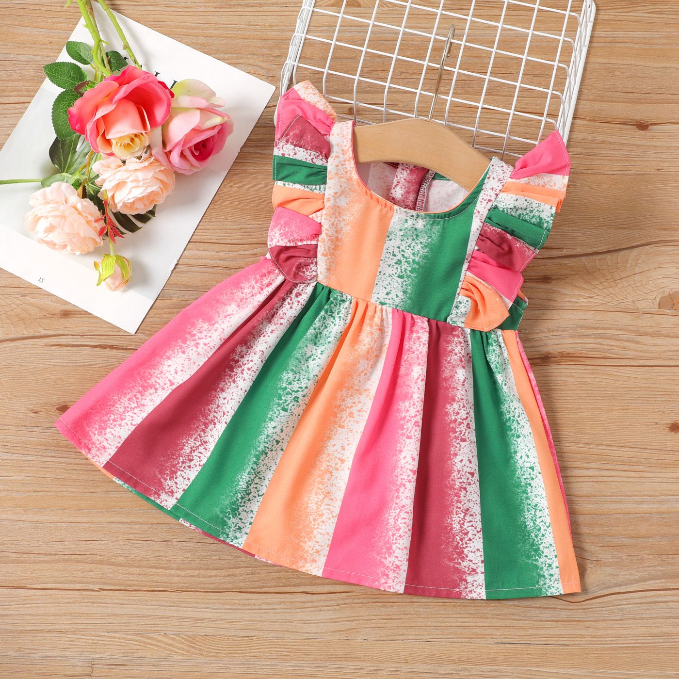 

Baby Girl Allover Print Ruffle Dress