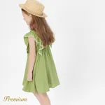 Toddler Girl 100% Cotton Textured Ruffled Sleeveless Dress  image 3