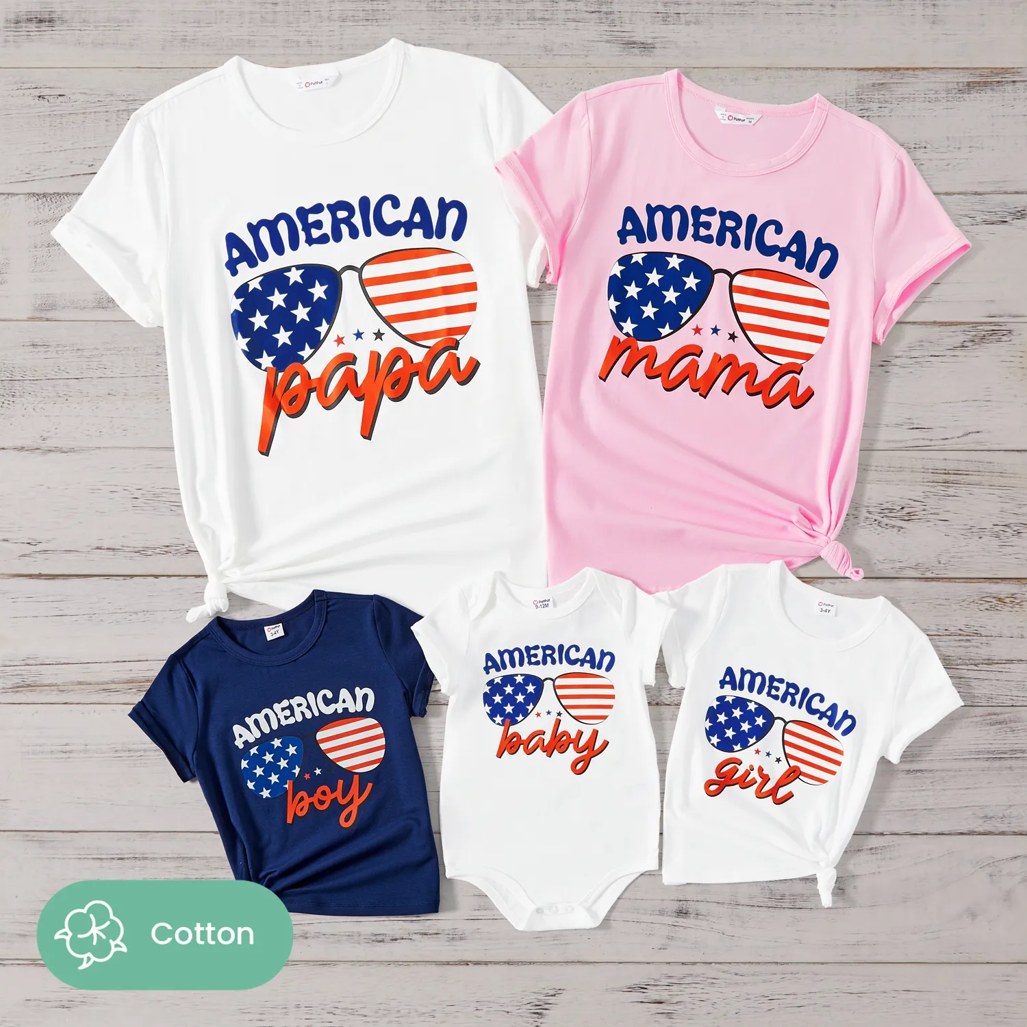 Independence Day Family Matching Short-sleeve Tops  image 1