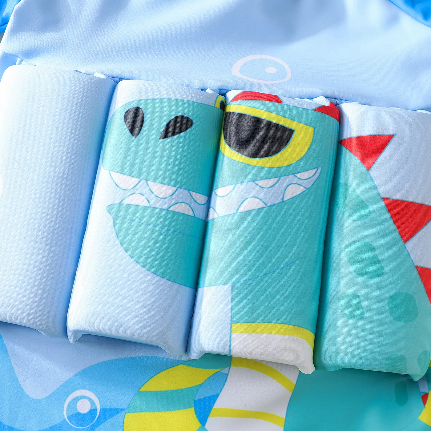 Baby Boy Dinosaur Pattern Short-sleeve Float One Piece Swimsuit Buoyancy Swimwear  image 5