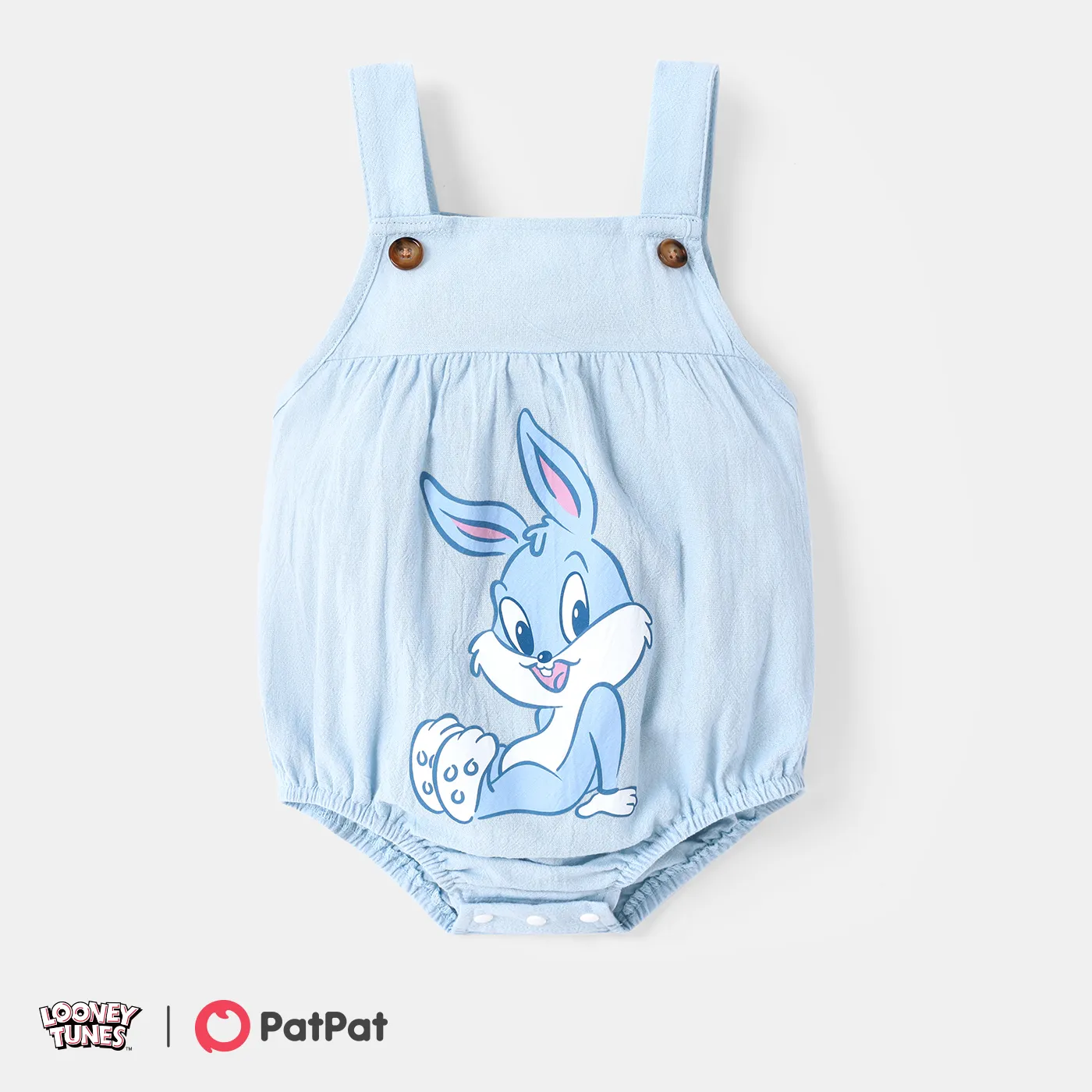 Looney Tunes Baby Boy/Girl 100% Cotton Graphic Overall Romper  big image 1