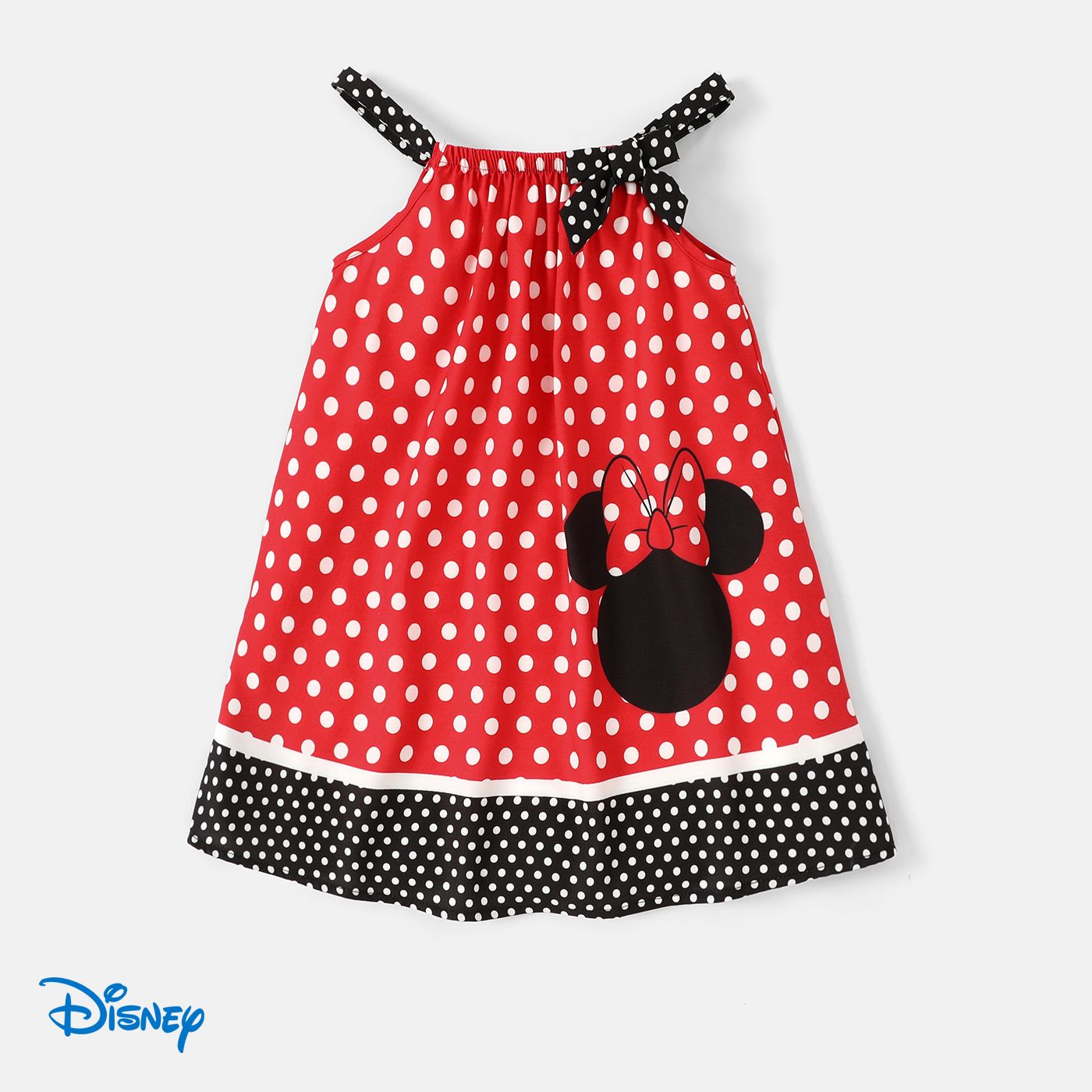 

Disney Mickey and Friends Toddler Girl Polka Dots Pattern Bow Slip Dress