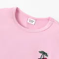 Kid Girl/Boy Fruit Patched Detail Short-sleeve Cotton Tee  image 3