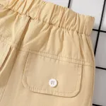 2pcs Baby Boy Print Front Pocket Short-sleeve Tee and 100% Cotton Solid Shorts Set  image 5