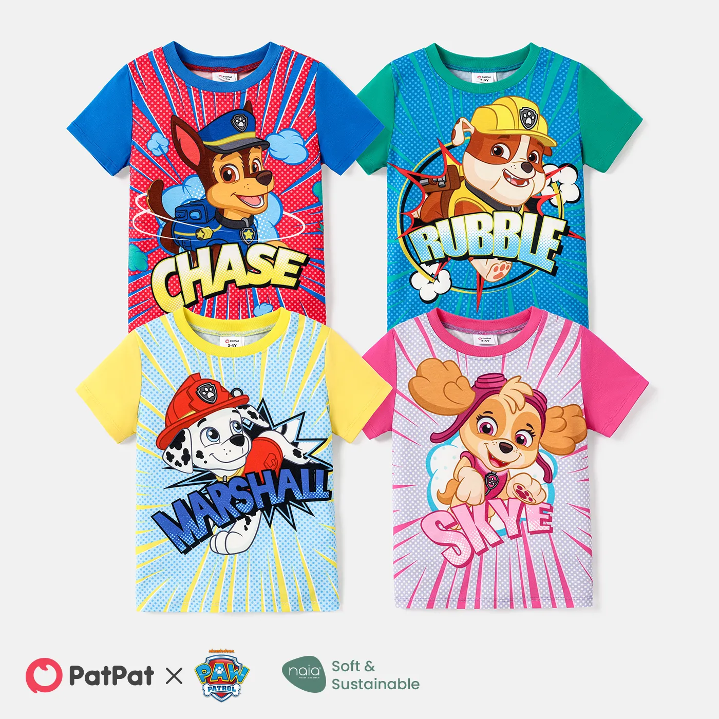 PAW Patrol Toddler Girl/Boy Character & Letter Print Naia™ Short-sleeve Tee