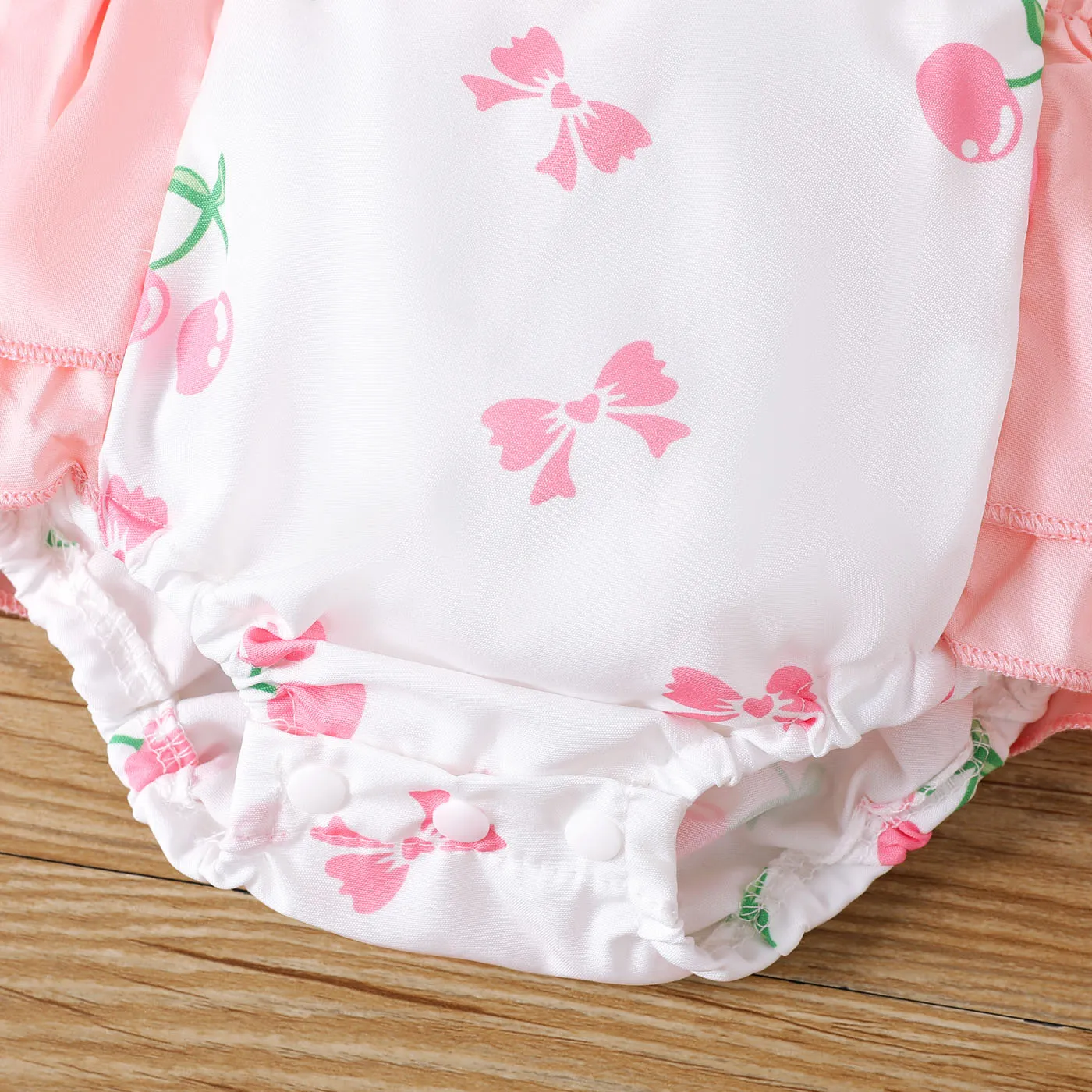 2pcs Baby Girl Heart Embroidered Tank Bodysuit and Headband Set Pink image 5