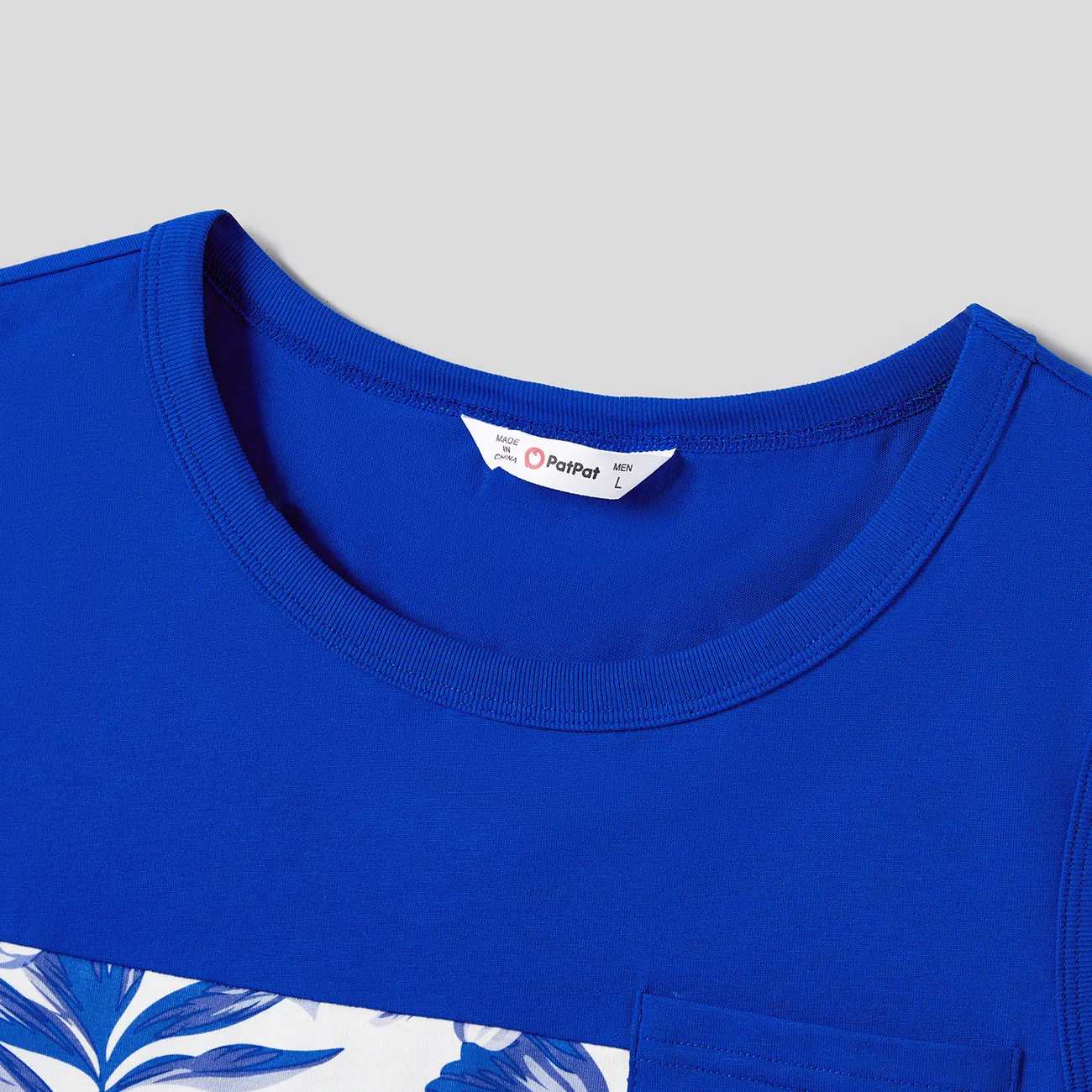 Looks familiares Plantas y flores tropicales Camiseta sin mangas Conjuntos combinados para familia Conjuntos Azul real big image 1