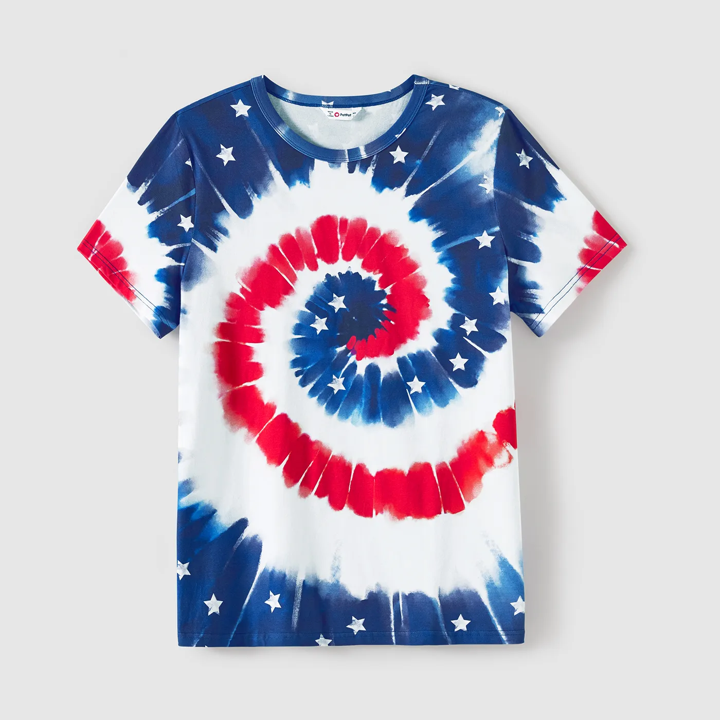 Independence Day Family Matching Cotton Short-sleeve T-shirts and Tank Dresses Sets  big image 17