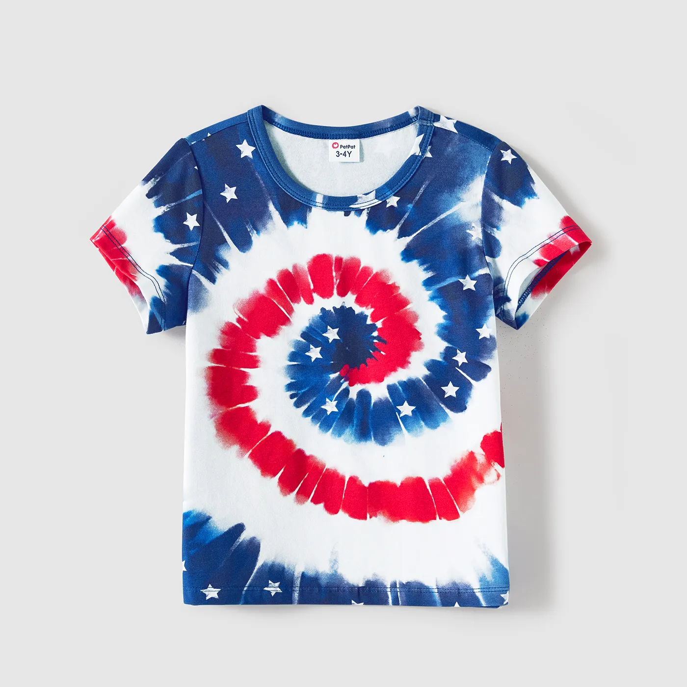 Independence Day Family Matching Cotton Short-sleeve T-shirts and Tank Dresses Sets  big image 8