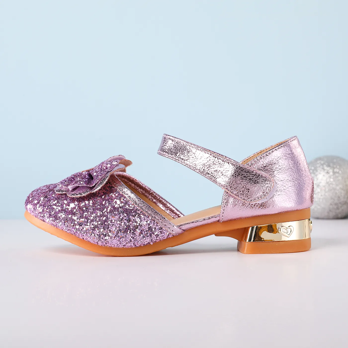 Kid Glitter Bow Decor Princess Sandals   image 4