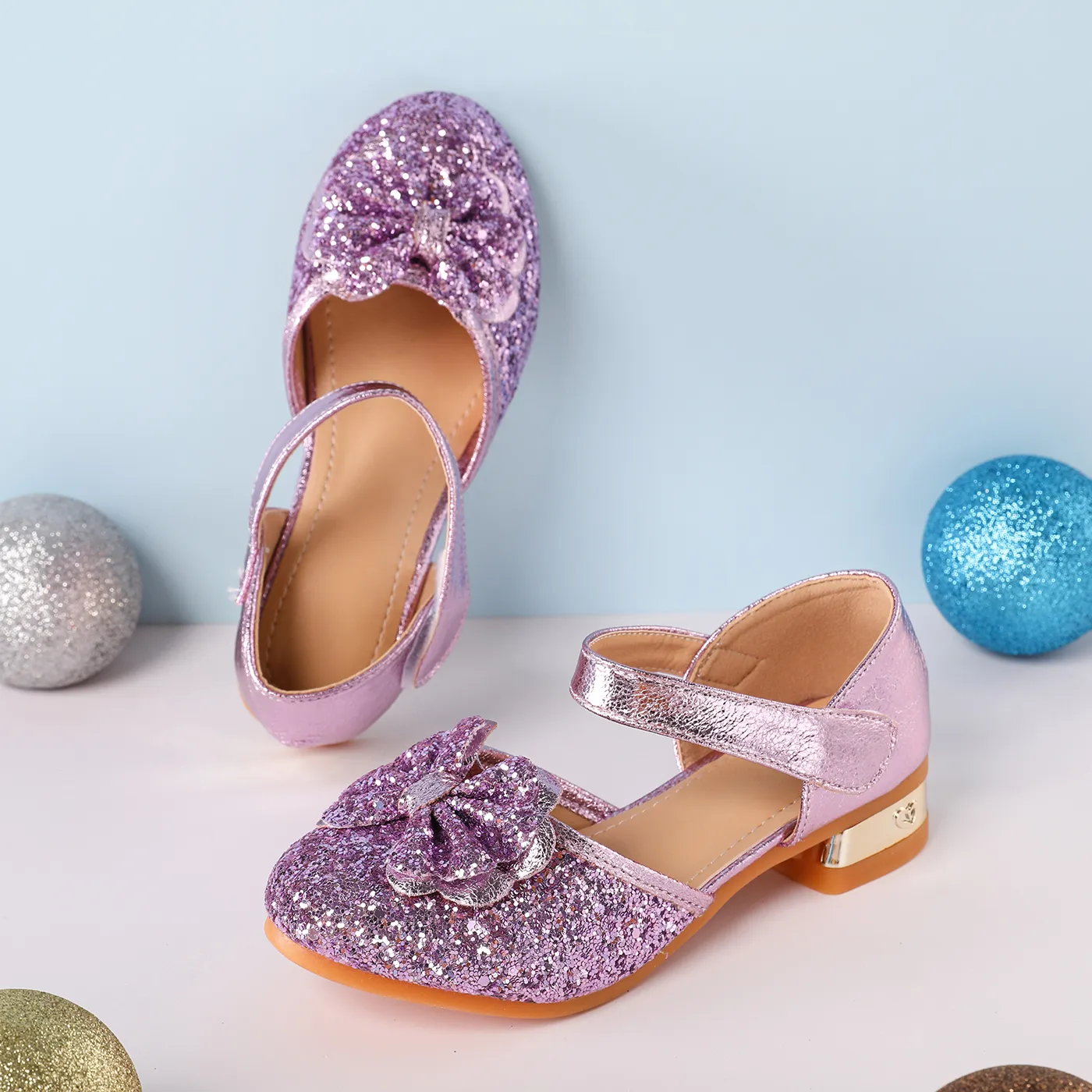 Purple best sale glitter sandals