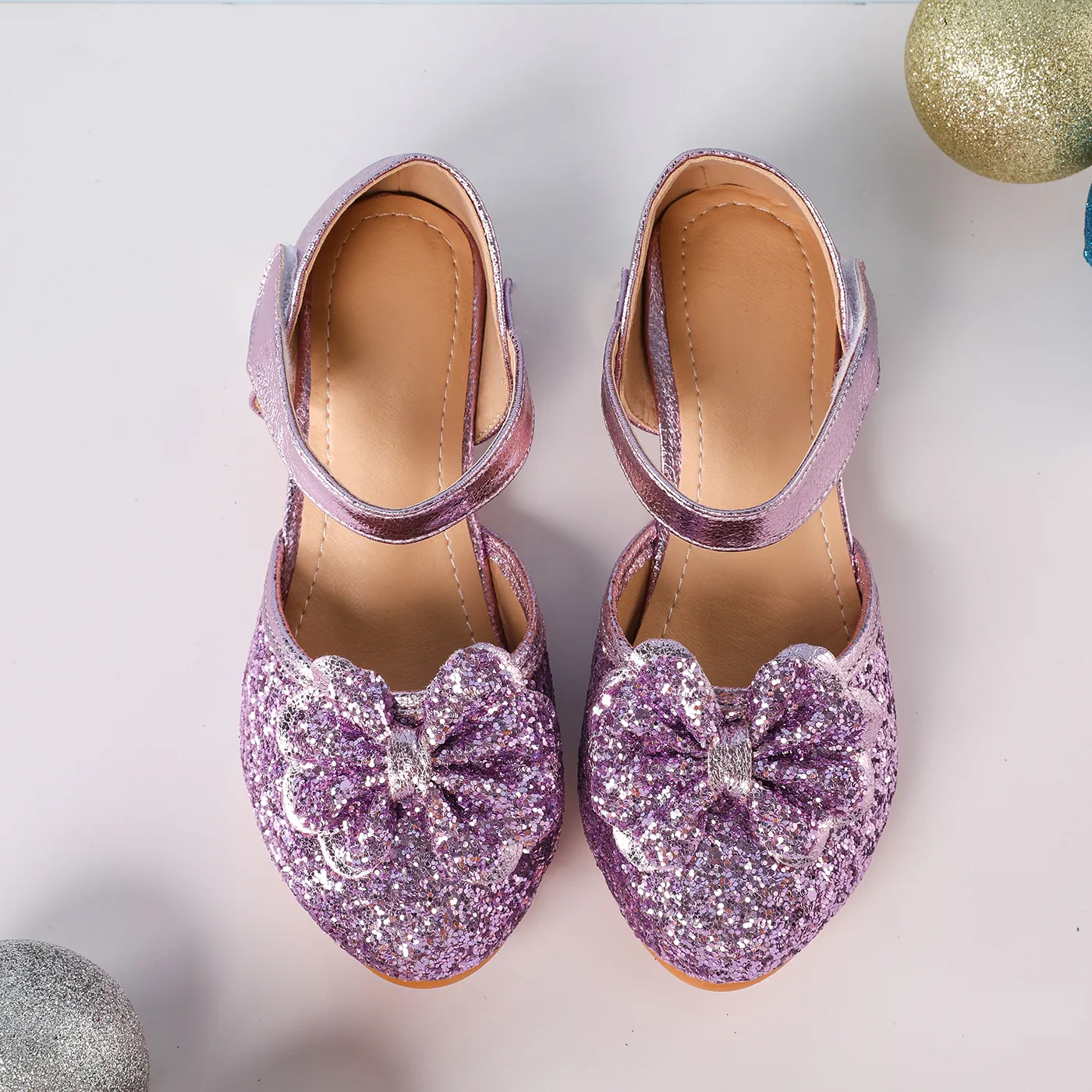 Kid Glitter Bow Decor Princess Sandals   image 3