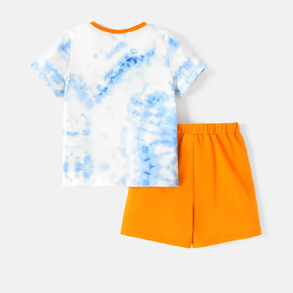 Baby Shark Toddler/Kid Girl/Boy 2pcs Character Print Naia™ Short-sleeve Tee and Shorts Set big image 2