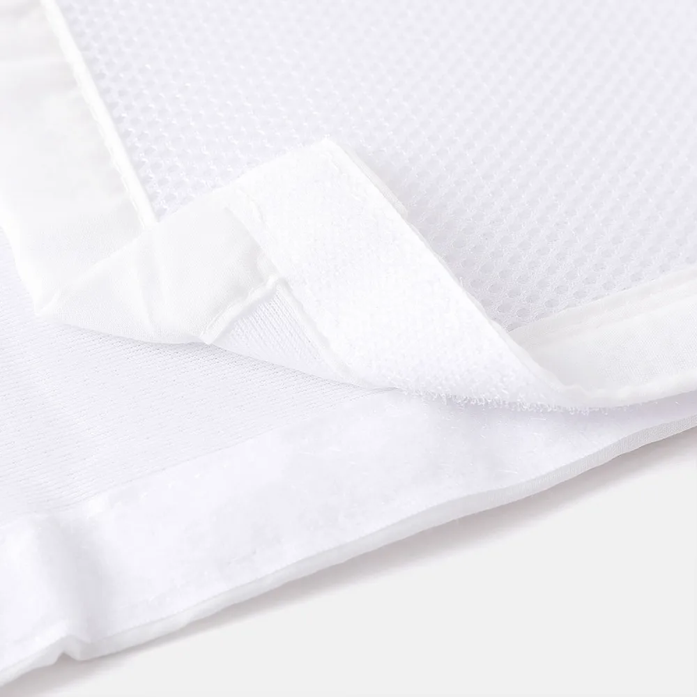 Breathable Mesh Crib Rail Guard Covers Fits Four-Sided Slatted Crib big image 5