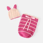 Newborn Baby Photography Props Knitted Hat and Shorts Set Pink image 4