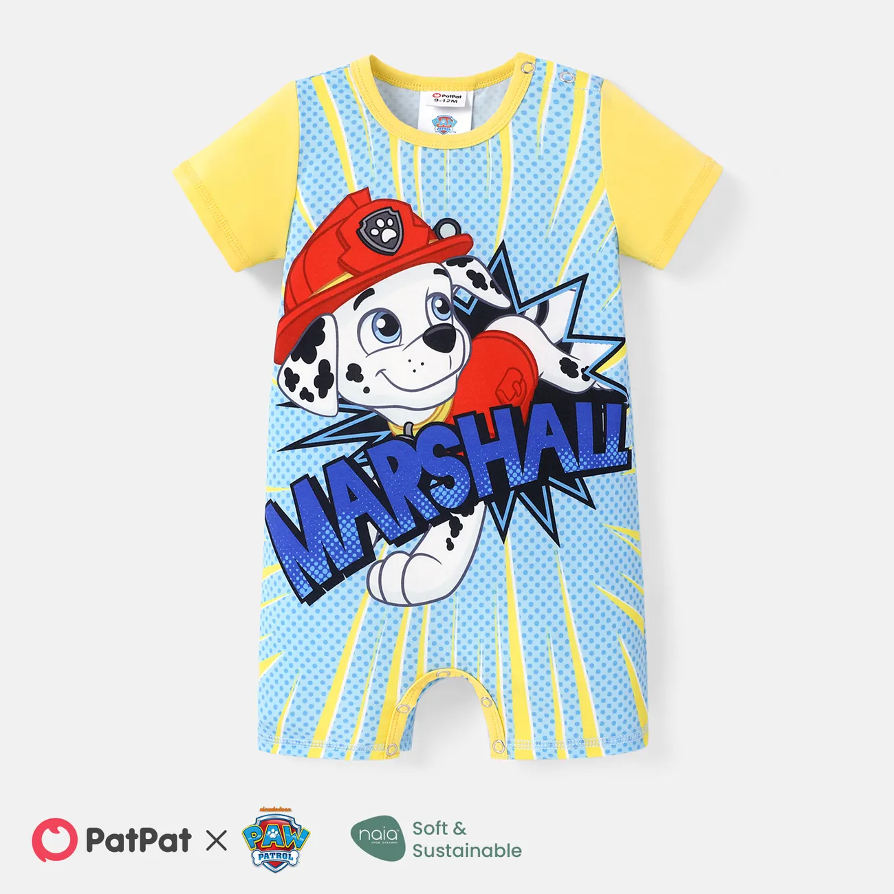 PAW Patrol Little Boy/Girl Short-sleeve Graphic Naia™ Romper big image 1