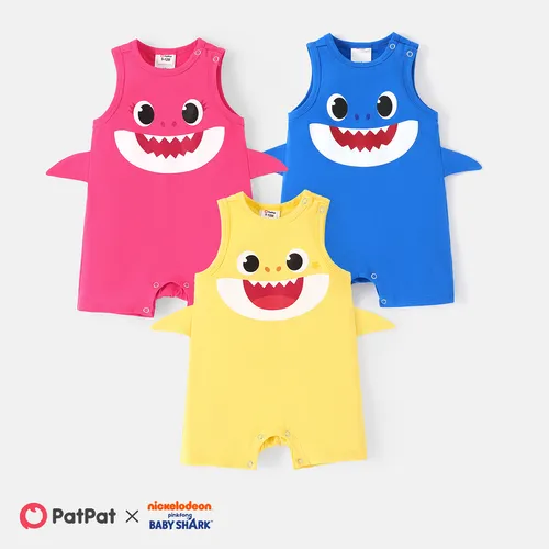 Baby Shark Baby Boy/Girl Cotton Graphic Tank Romper