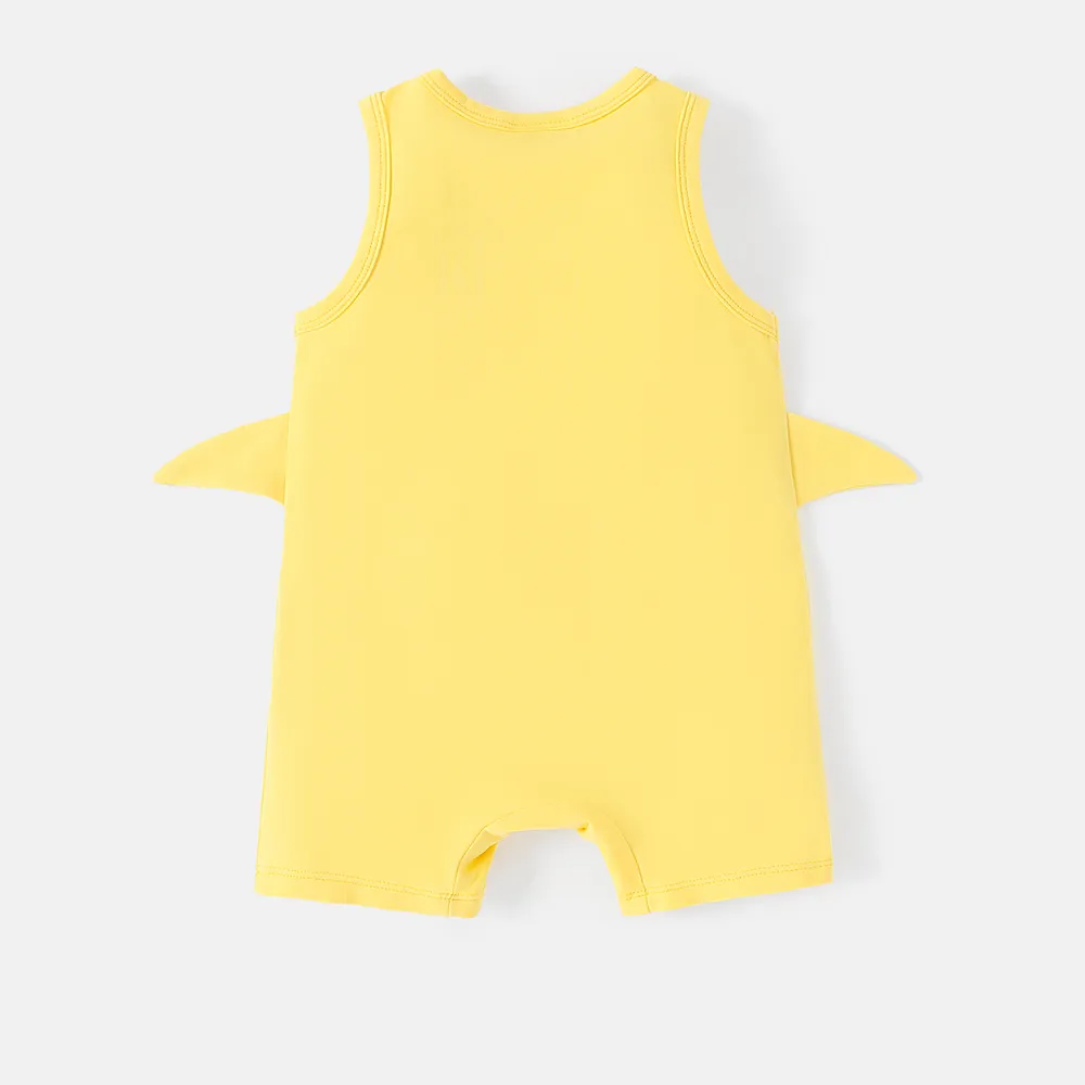 Baby Shark Baby Boy/Girl Cotton Graphic Tank Romper big image 2