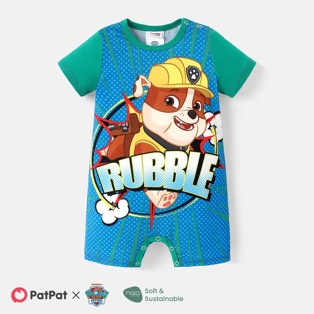 PAW Patrol Little Boy/Girl Short-sleeve Graphic Naia™ Romper big image 1