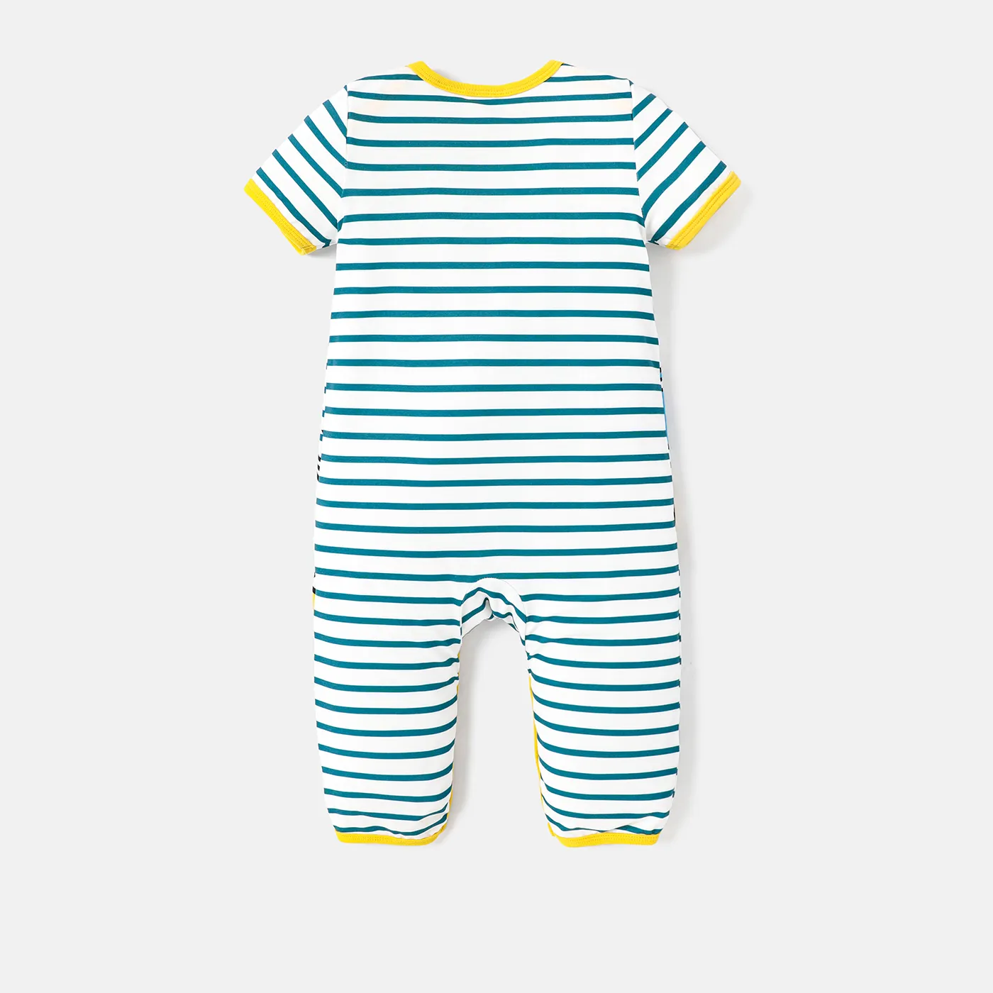 Disney Mickey and Friends Baby Boy/Girl Striped Short-sleeve Graphic Naia™ Jumpsuit  image 2