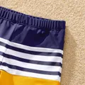 Family Matching Stripe & Colorblock Spliced One Piece Swimsuit or Swim Trunks Shorts  image 4