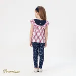 Independence Day 2pcs Toddler Girl 100% Cotton Allover Print Flutter-sleeve Top and Pants Set  image 3