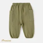 Baby Boy/Girl 100% Cotton Crepe Solid Pants  image 2