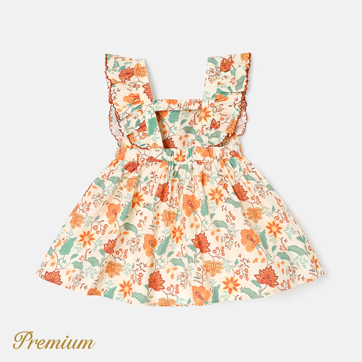 Bebé Mangas franzidas Plantas e flores tropicais Elegante Sem mangas Vestidos  image 2