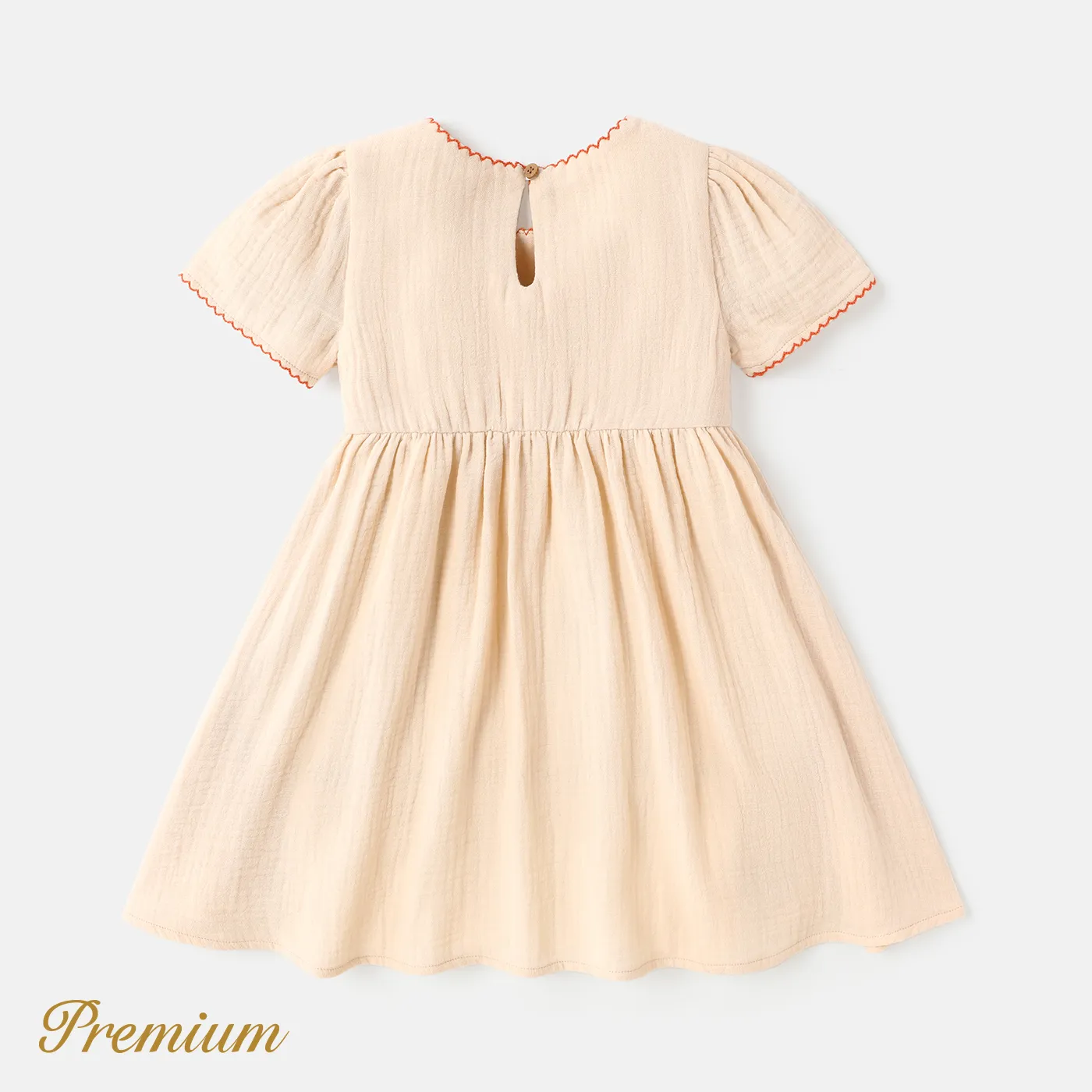 Toddler Girl 100% Cotton Floral Print Short-sleeve Dress  image 2
