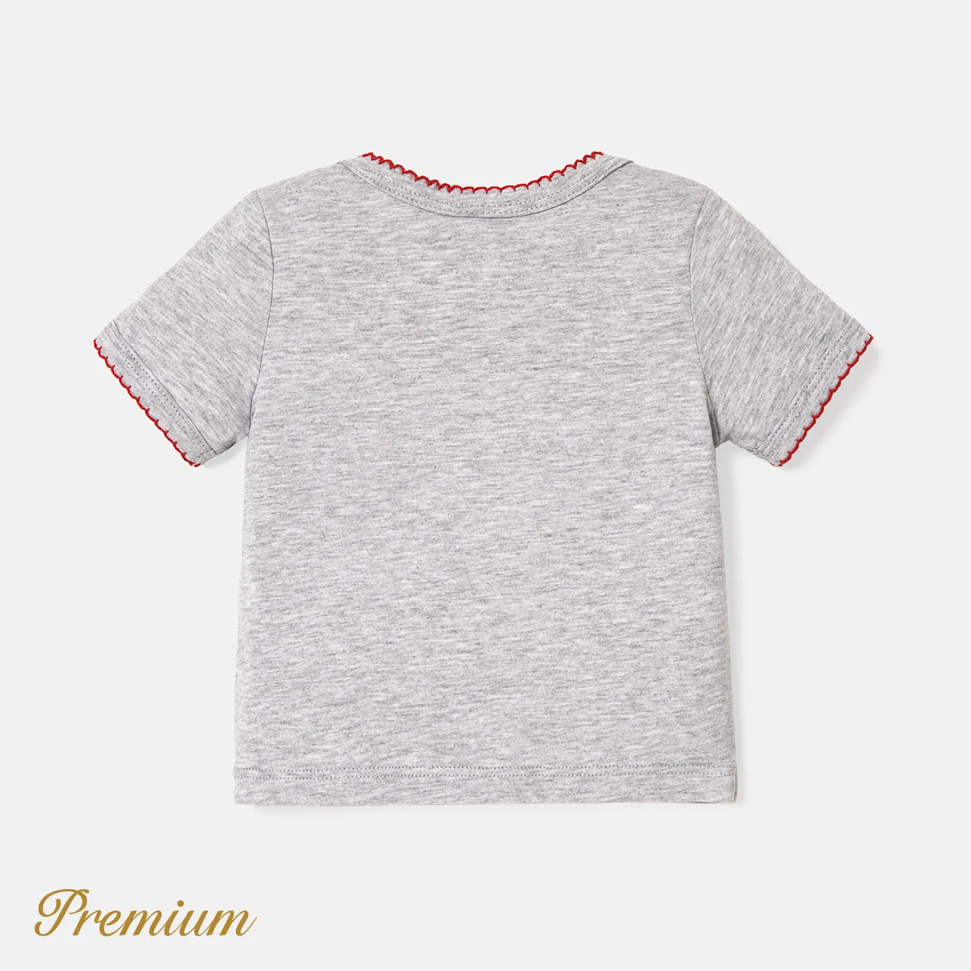 Baby Girl 100% Cotton Short-sleeve Heart Graphic Tee  image 2