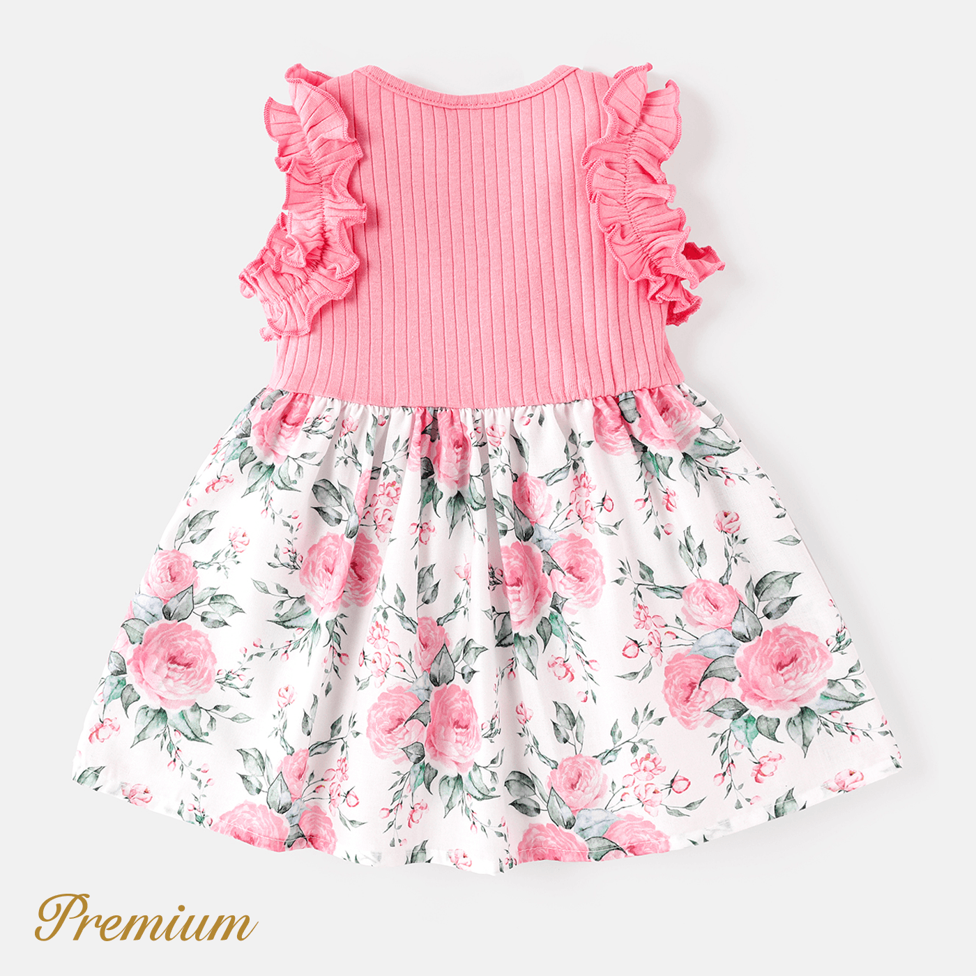 Baby Girl All Over Colorful Floral Print Tank Dress