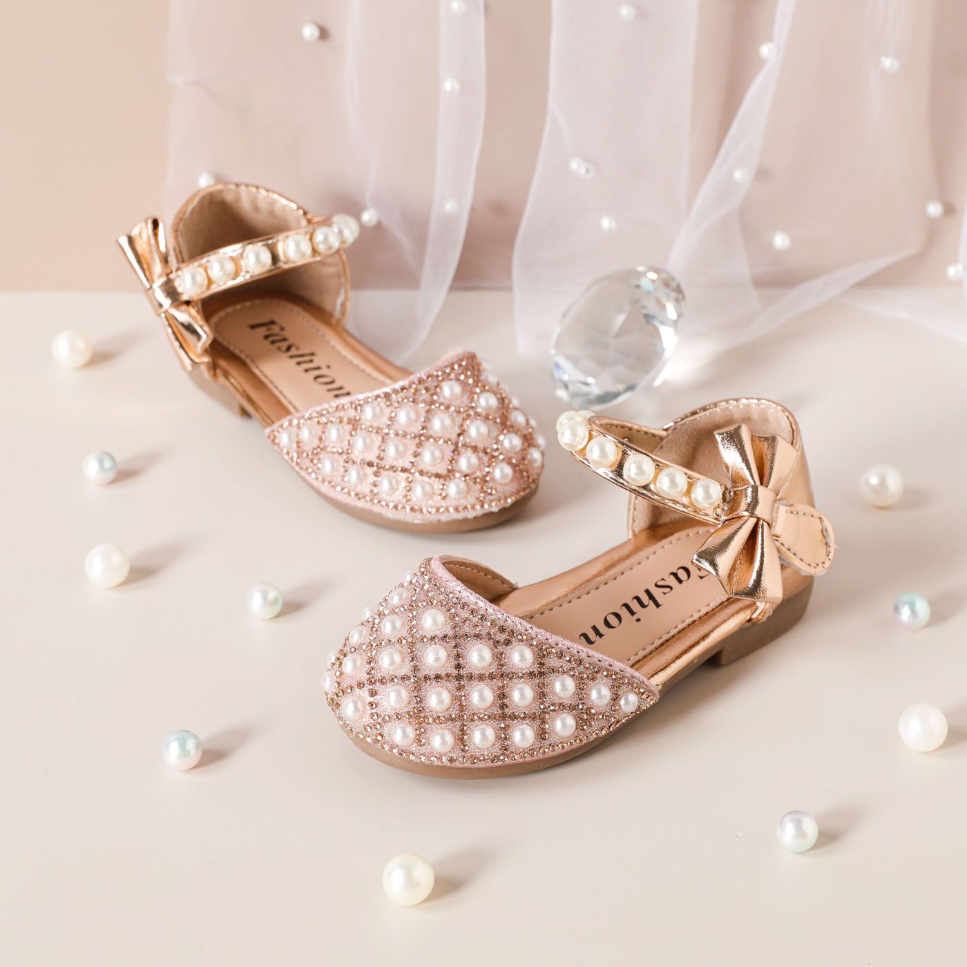 

Toddler/Kid Rhinestones Decor Soft Sole Bow Decor Sandals
